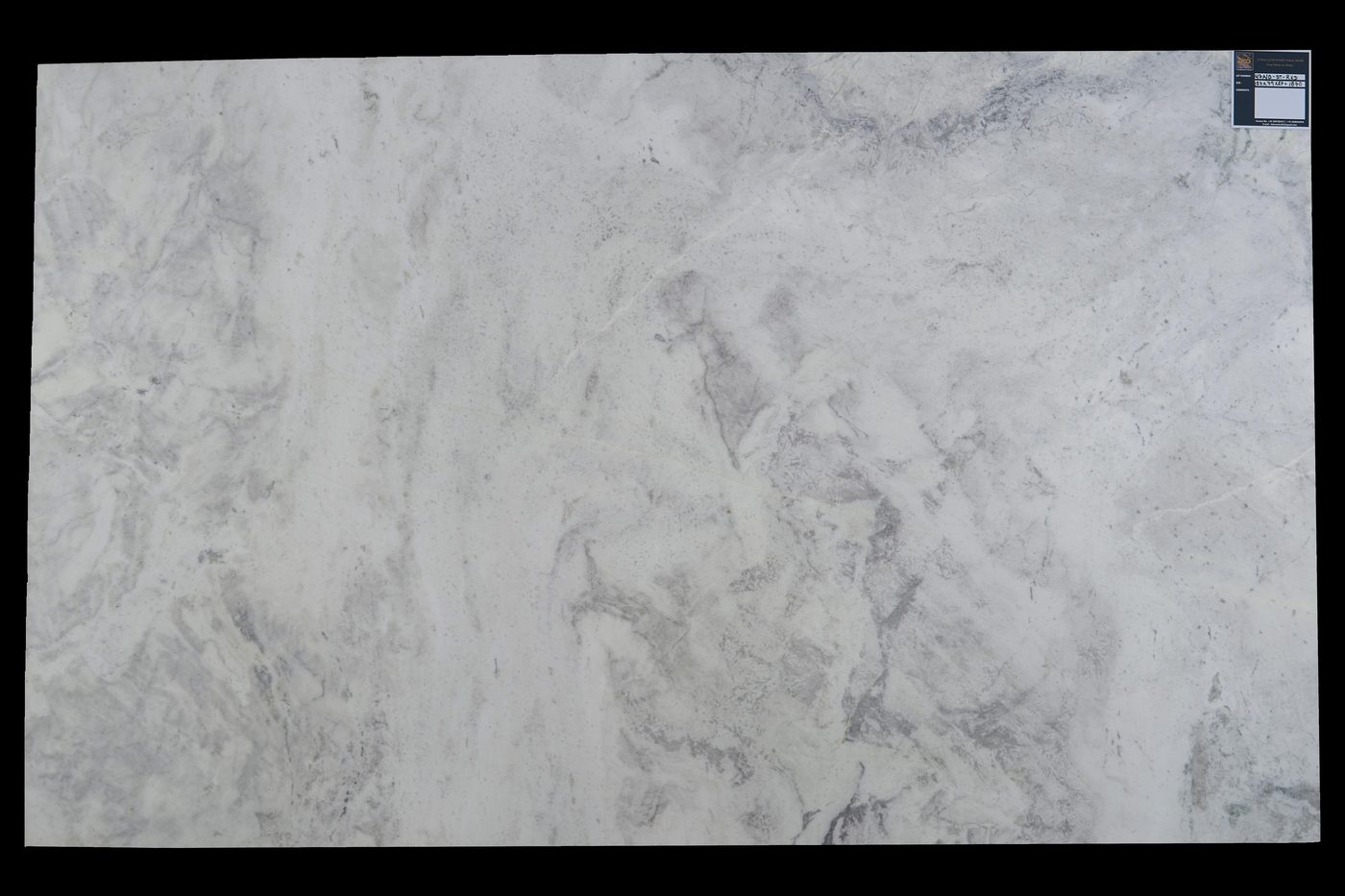White marble slab with soft grey veining